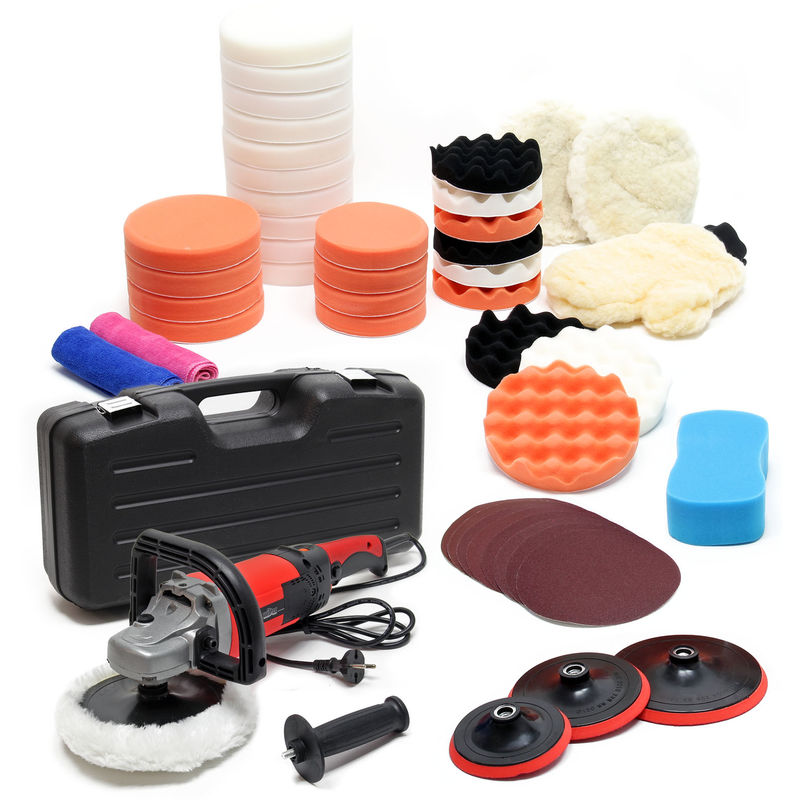 

Set de pulidora 50 piezas 1500W 3000 rpm Máquina de pulir con 6 velocidades Lijadora Pulir Encerar