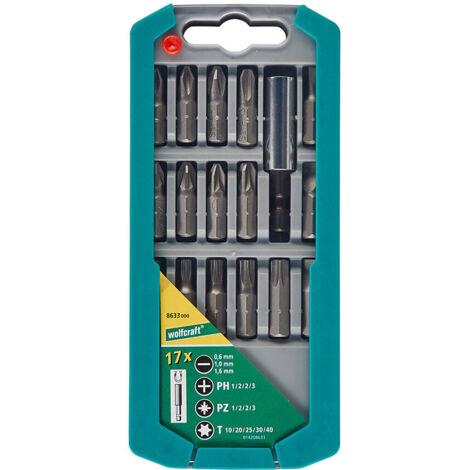 Set de puntas de 17 piezas 8633000 wolfcraft