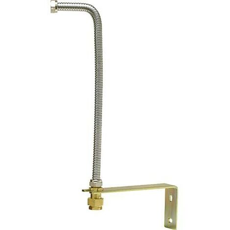 Set de raccord 3/4" avec tube ondule 500 mm avec support mural pour filet male