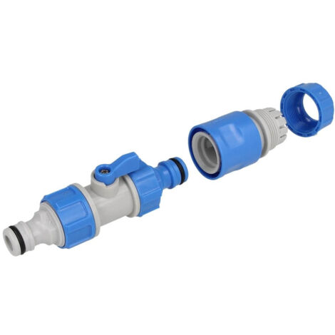Set de raccordement pour arroseur robinet d'arrêt et adaptateur 2 éléments