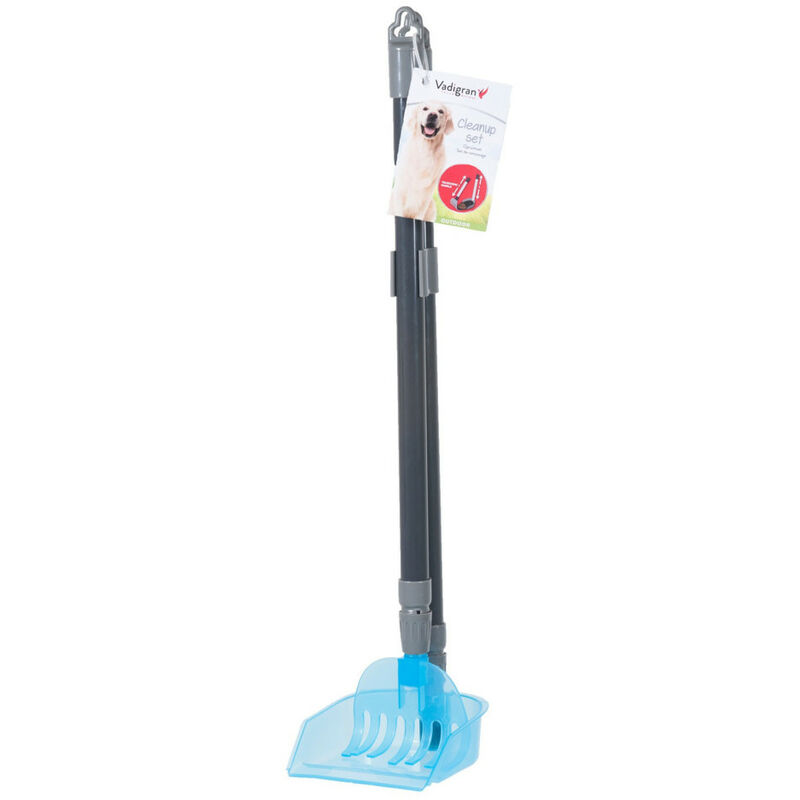 Set de ramassage excréments, télescopique max 1 m. pour chien Vadigran