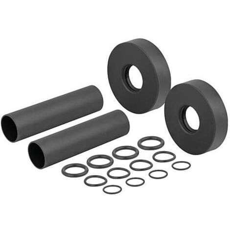 Set de rosaces individuelles et d’habillage noir, longueur de tube 70 mm