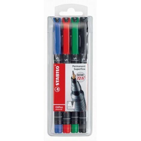 Set de Rotuladores Stabilo OHPEN UNIVERSAL Multicolor 0,4 mm 4 Piezas (5 Unidades)