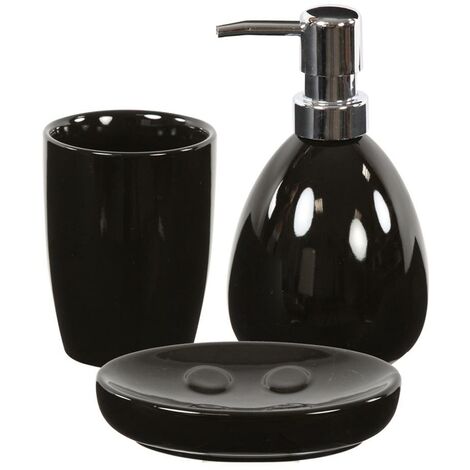 Set de salle de bain céramique Noir