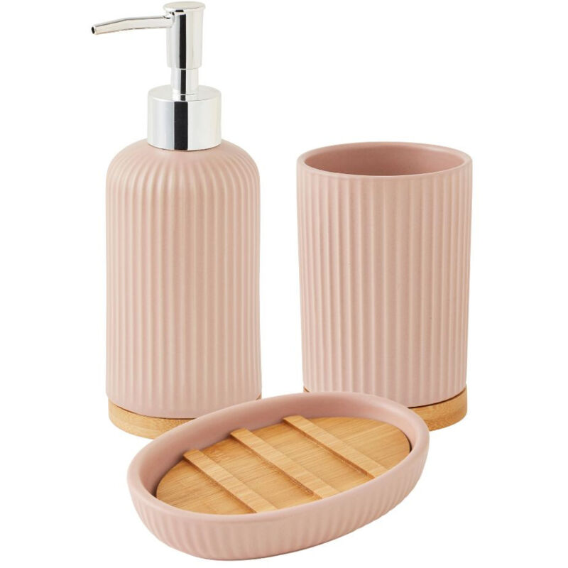 Set de salle de bain 3 pièces en céramique ROSE