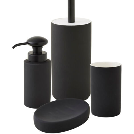 Set de salle de bain  en céramique noir
