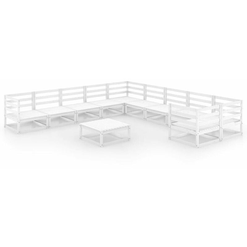 

Set de salon de jardin de 11 piezas madera maciza de pino