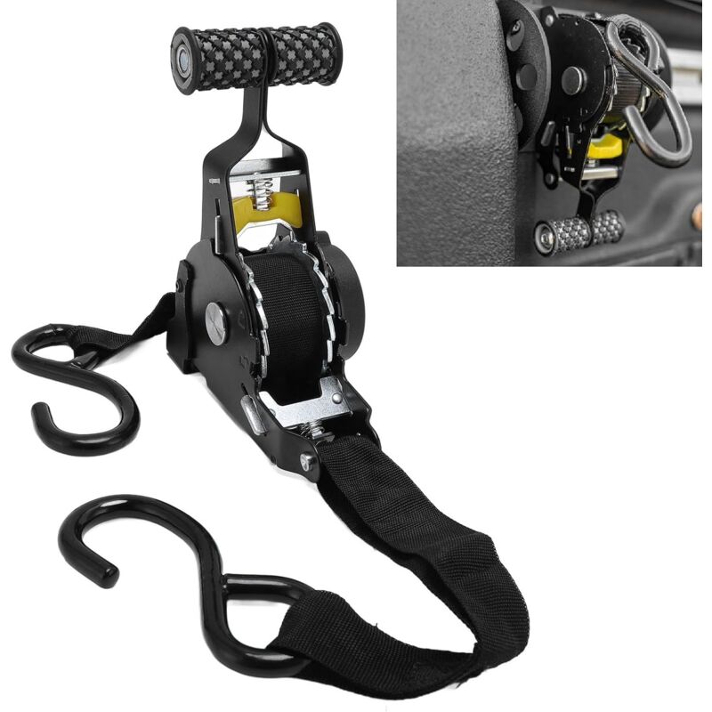 Set de sangles automatiques pour moto avec cliquet et crochet, sangles d'arrimage avec cliquet, sangles à cliquet avec crochet, sangles de serrage