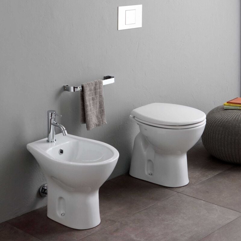 Kiamami Valentina - Set De Sanitaires Au Sol Distancés Du Mur Wc Et Bidet Cipro