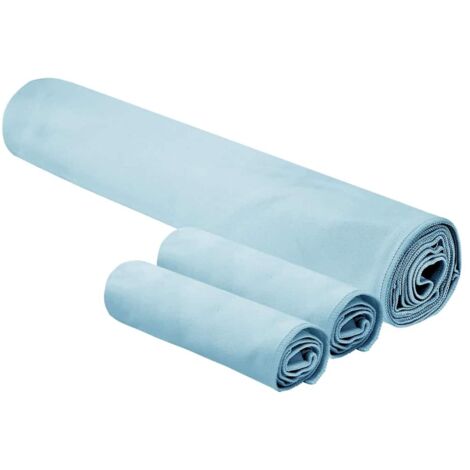 Set de serviettes de sport 3 pcs Bleu Polyester et Polyamide CFW278635