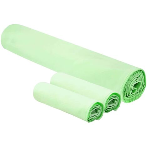 Set de serviettes de sport 3 pcs Vert Polyester et Polyamide CFW335074