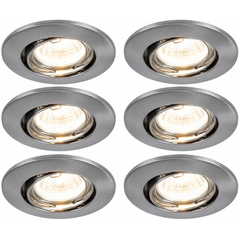 Lot de 6 spots encastrables ronds pour éclairage de salon lampes spots Paulmann 993.77