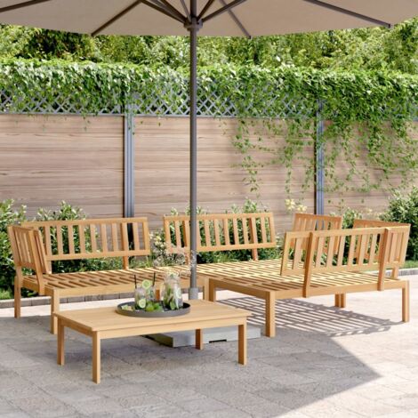 Set de sofás de palets de jardín 4 pzas madera maciza de acacia