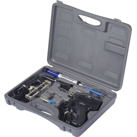 Set de soudure (Pistolet à souder 100 W, fer à souder 30 W, 3ème main, pompe à dessouder)