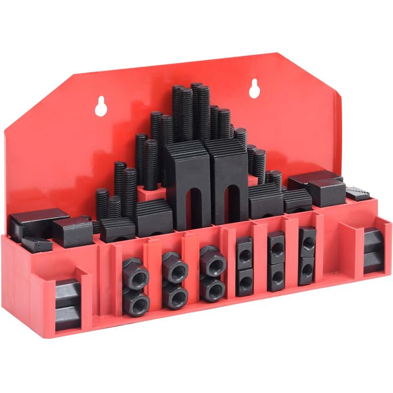 

Set de sujeción 58 piezas de acero T ranura M14