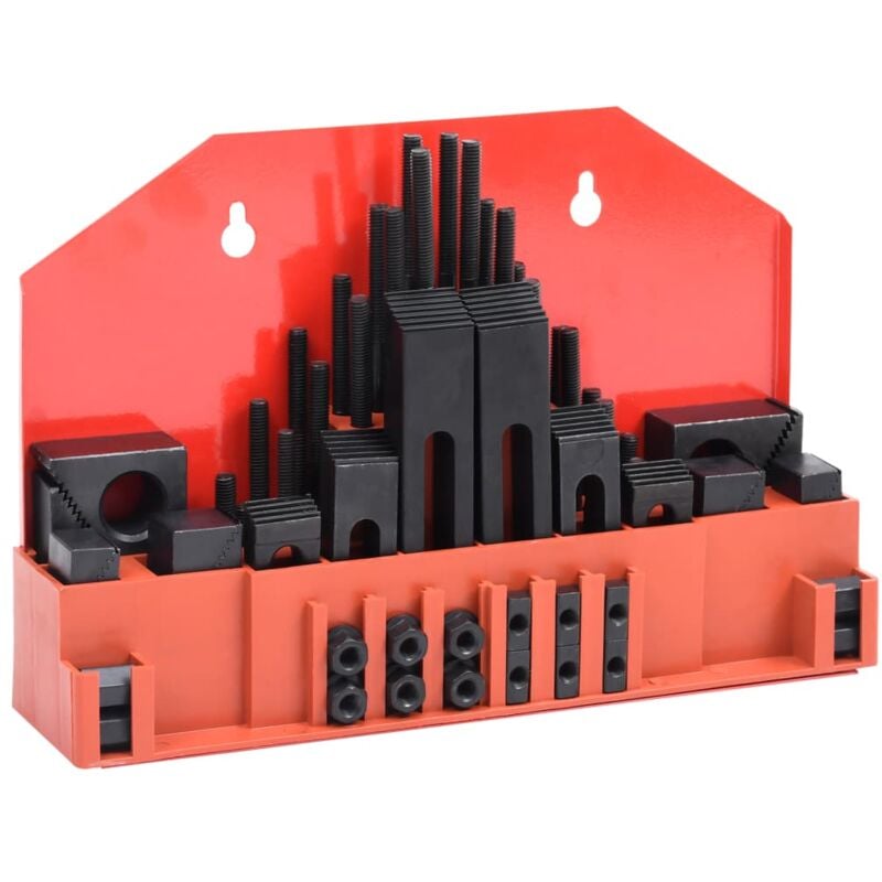 

vidaXL Set de sujeción 58 piezas de acero T ranura M8
