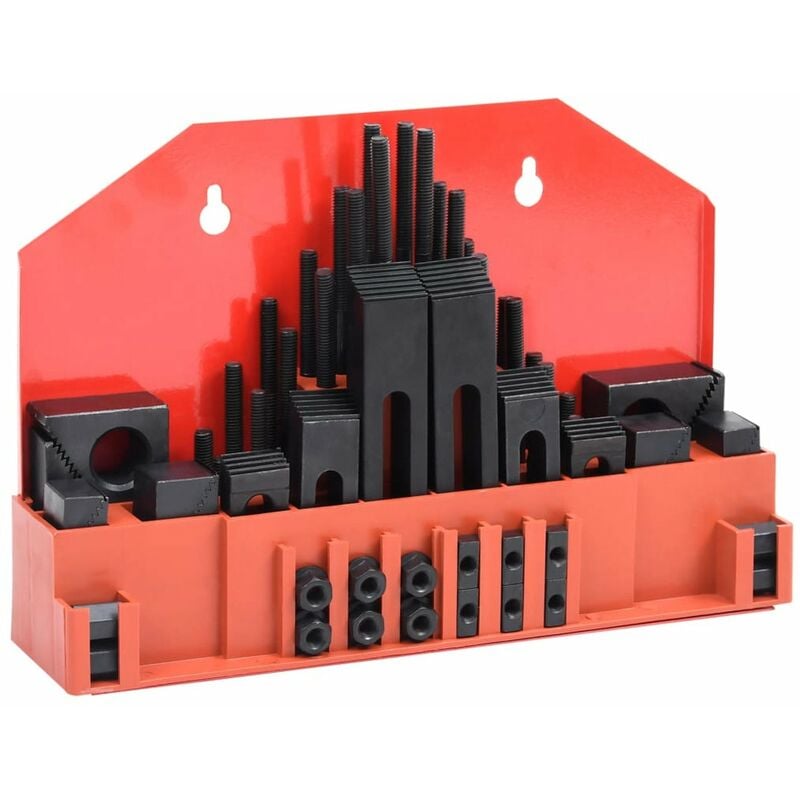 

Set de sujecion 58 piezas de acero T ranura M8