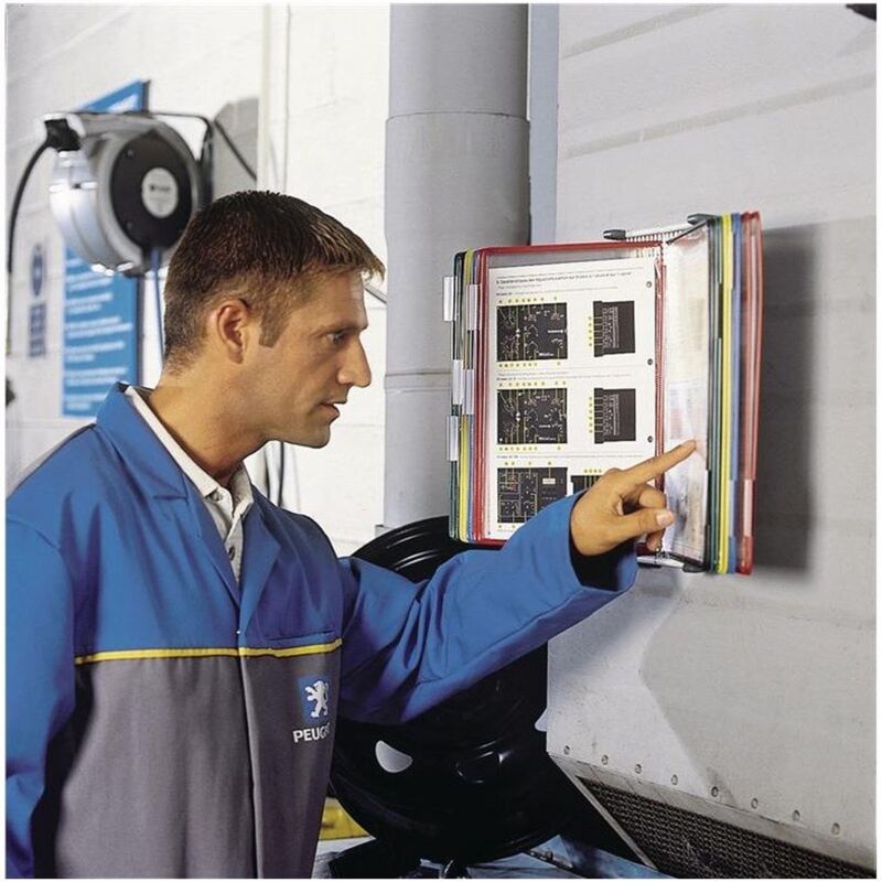 Set de supports muraux 1 x 10 Tableaux de présentation assortiment de couleurs en film pvc avec cadre 2St./Karton