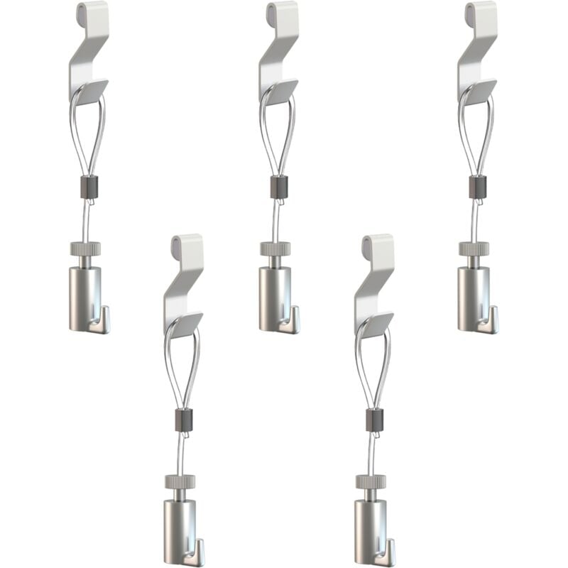 Artiteq - Pack de 5 kit d accrochages tableaux suspension sur grilles, panneaux