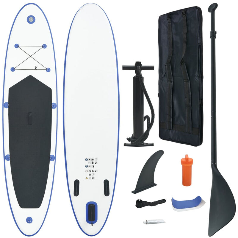 

Set de tabla inflable de paddle surf SUP azul y blanco
