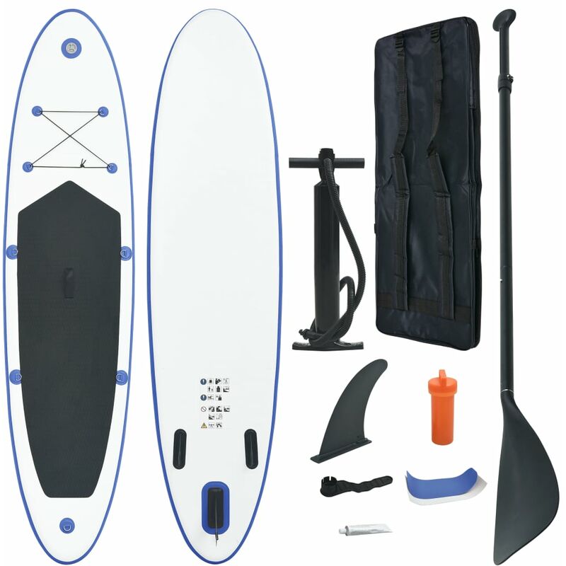 

Set de tabla inflable de paddle surf SUP azul y blanco