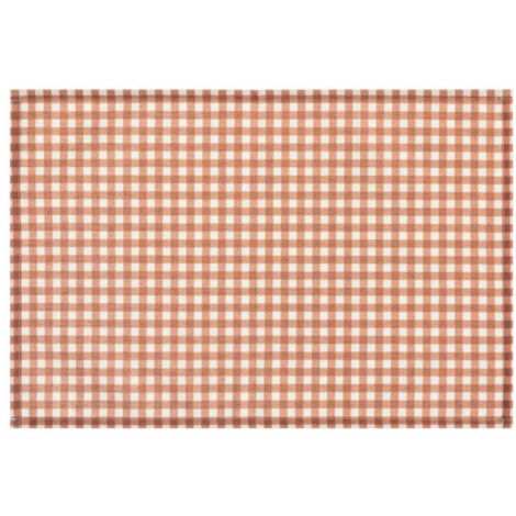 Set de Table à Carreaux "The Floral" 30x45cm Rouge Grenat