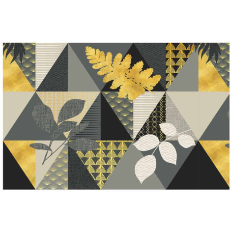 Set de Table à Motifs "Loelia" 28x44cm Jaune & Noir