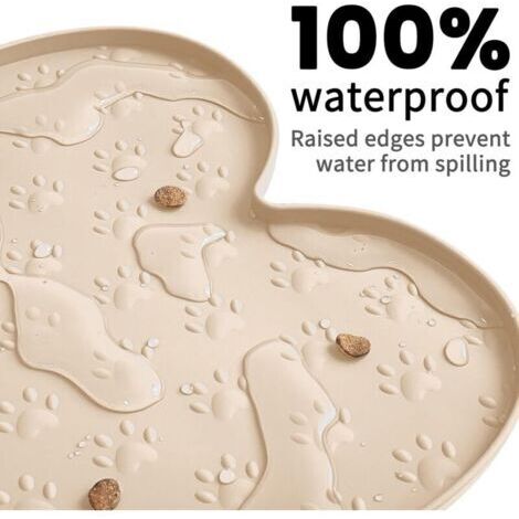 Set de table antidérapant en silicone pour gamelles de chien, adapté aux petits et moyens chiens et aux assiettes de nourriture pour chats, abricot