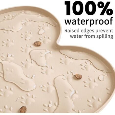 Set de table antidérapant en silicone pour gamelles de chien, adapté aux petits et moyens chiens et aux assiettes de nourriture pour chats, abricot