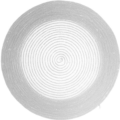 Set de table argent rond à paillettes 38 cm
