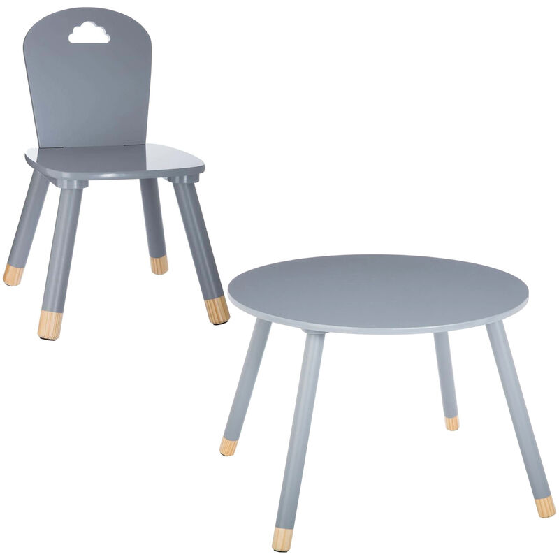 Ensemble table et chaises gris \