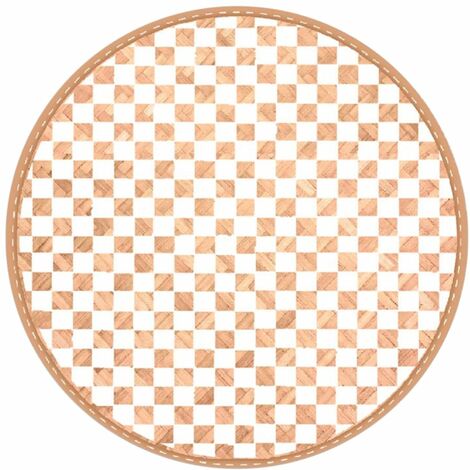 Set de table beige et Blanc rond en feuilles de Bambou - 38 cm
