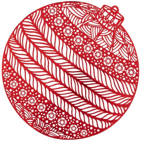 Set de table boule de noël rouge 38cm - Feeric lights & christmas