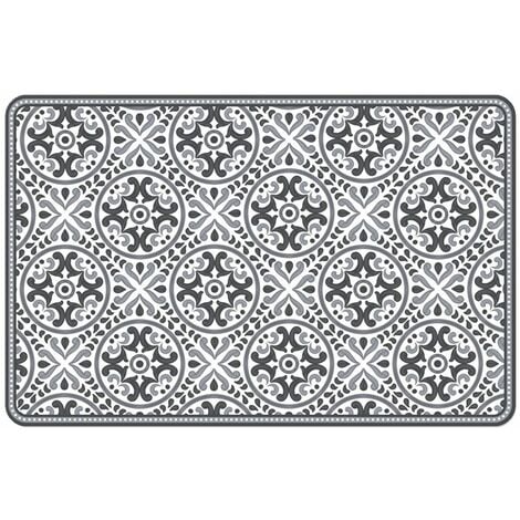 Set de table Carreaux de ciment blanc et gris