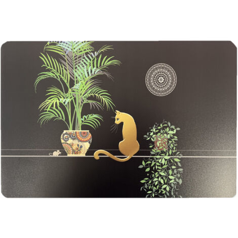 Set de table chat et plantes 43 cm