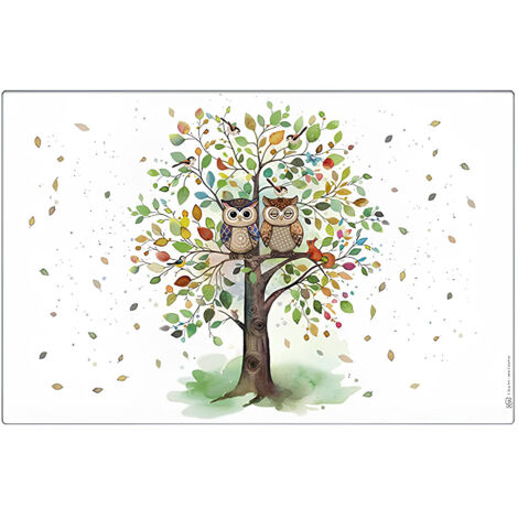 Set de table couple de chouettes dans un arbre 43 cm