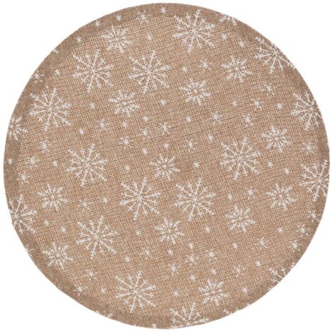 Set de table D.38cm effet jute flocon blanc - Feeric lights & christmas