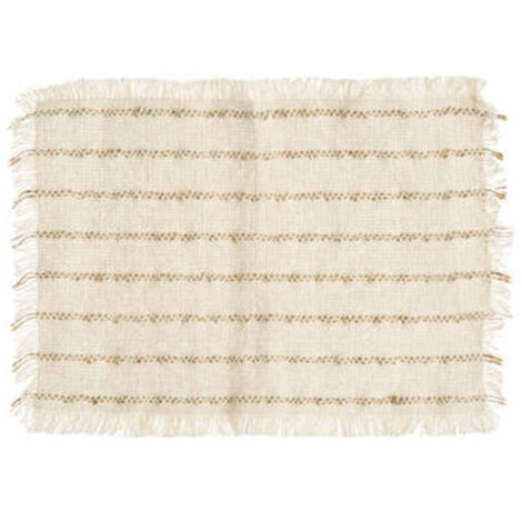 Set de Table Déco "Jute" 30x45cm Blanc