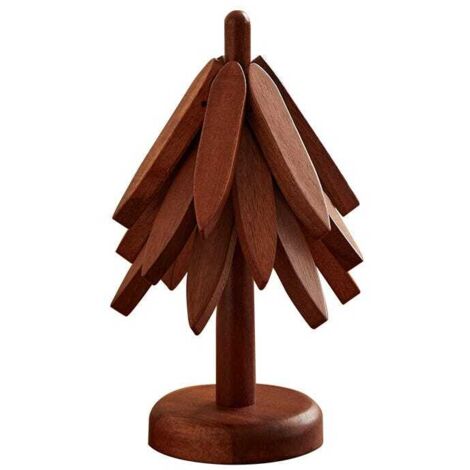 Set de table en bois en forme d'arbre pour plats chauds, dessous de plat pour casseroles et poêles, dessous de plat, maniques – 3 dessous de plat