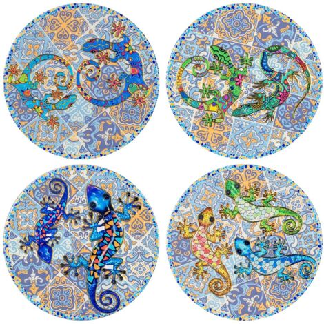 Set de table en céramique 4U - Style coloré et artistique