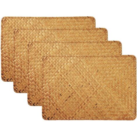 Set de Table en Jonc de Mer Tapis de Table Rotin Napperons Tiss
