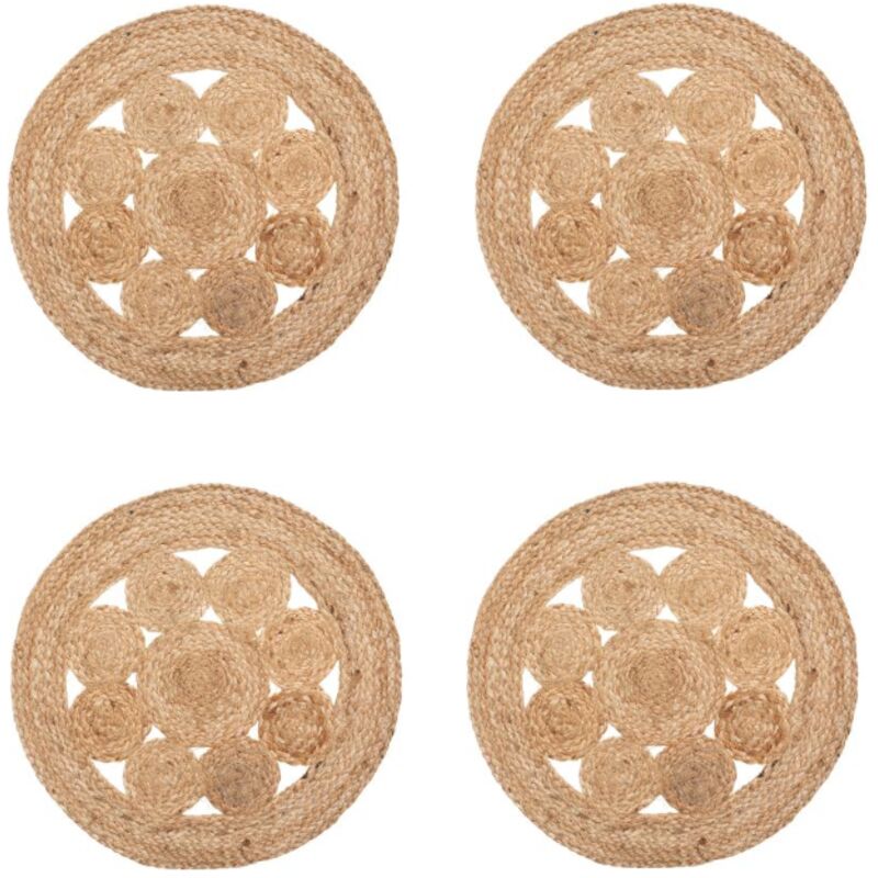 Set de table en jute Beige 38x38 cm