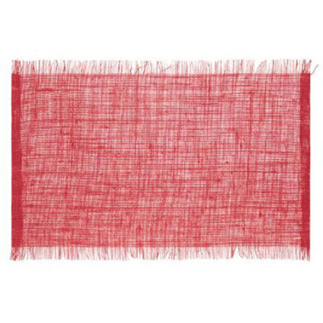 Set de Table en Jute "Frange" 30x45cm Rouge