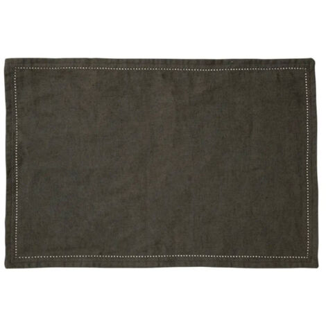Set de Table en Lin "Elina" 30x45cm Vert Kaki
