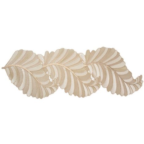 Set de table en PVC, créatif et raffiné de style européen avec feuilles creuses