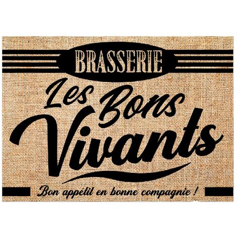 Set de table en toile de jute LES BONS VIVANTS