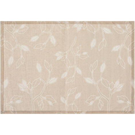 Set de table enduit floral beige Beige 45x35 cm