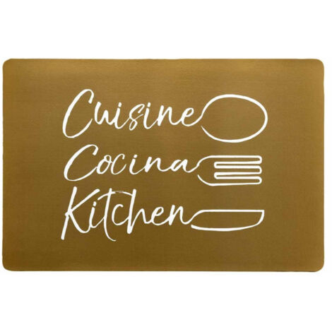 Set de Table Imprimé "Cuisina" 28x43cm Or