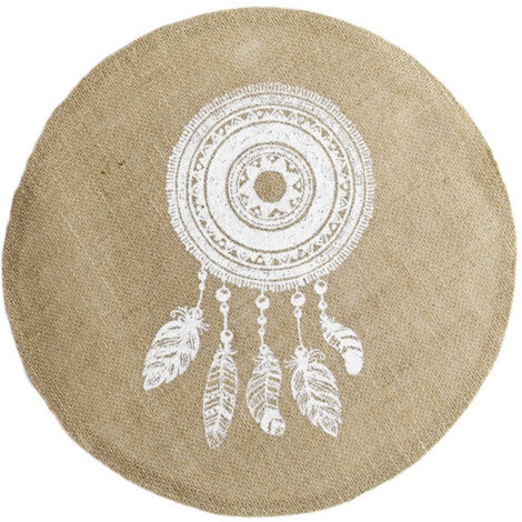 Set de Table Jute Rond "Indila" 38cm Naturel