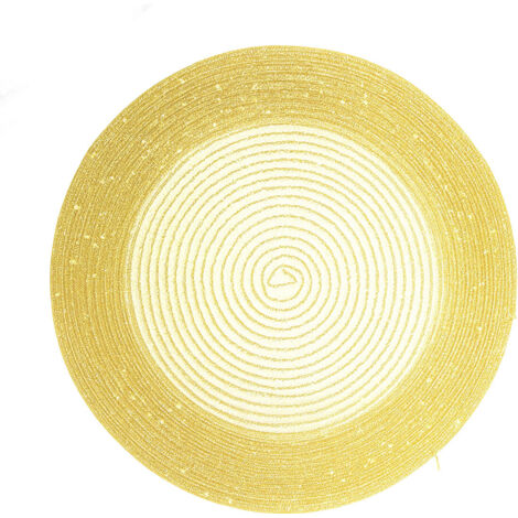 Set de table or rond à paillettes 38 cm
